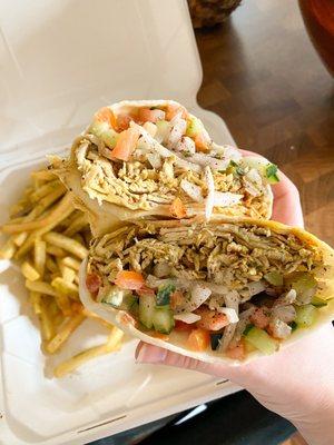 Chicken Shawarma with fries