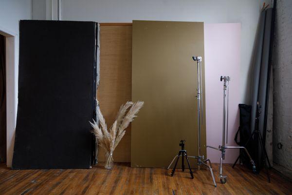 A variety of backdrops