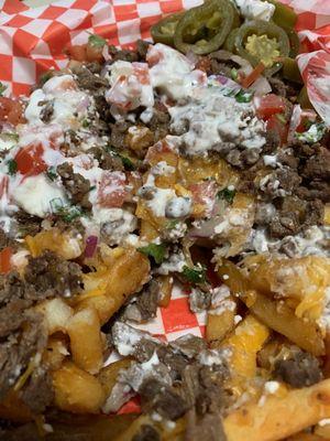 Asada fries- they use seasoned fries, yum!