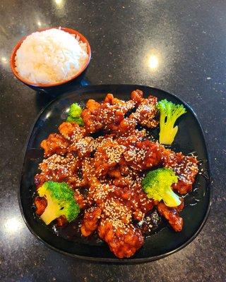 Crispy Sesame Beef and Rice