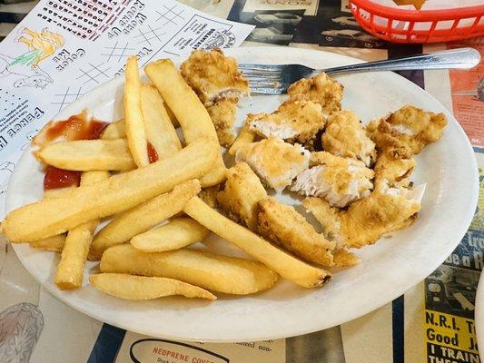 Kids menu Chicken and French Fries