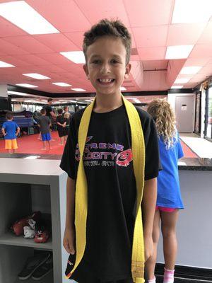 Proud yellow belt