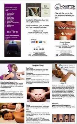 Visit us online at www.houstonoutcallmassage.com for a full view of all our services!