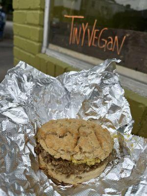 Sausage, egg, and cheese biscuit was delicious