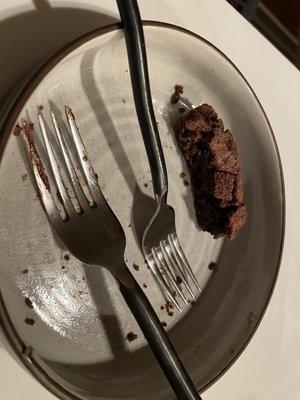 The brownie- so good that most of it disappeared before I took the photo :)