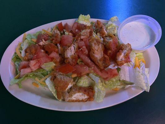 Fried chicken salad