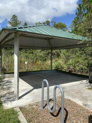 Covered picnic area with no picnic tables.