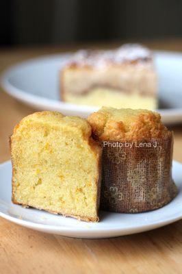 Inside of Olive Oil Cake ($2.50) - very moist and soft, strong orange scent