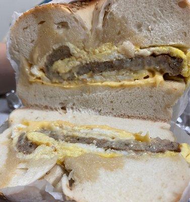 Sausage, Egg and Cheese $6