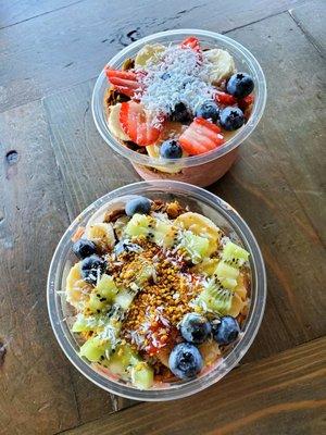 Pedro Point (front) and Mavericks (back) acai bowls