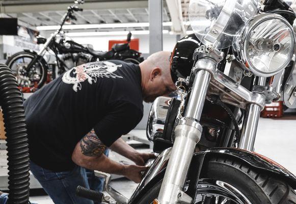 Harley-Davidson Technicians with over 80+ years of combined experience