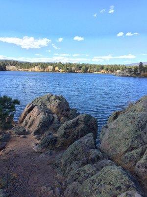 A small lake walking distance from the cabin. Great for hiking and scaling rocks!