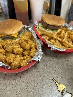 Their Giant burger...they are big.