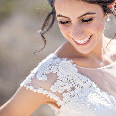 Beautiful Sarah Leonard Fine Jewelers' bride with gorgeous bridal jewelry.