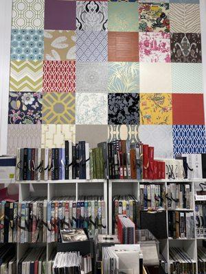 Large selection of wall coverings samples