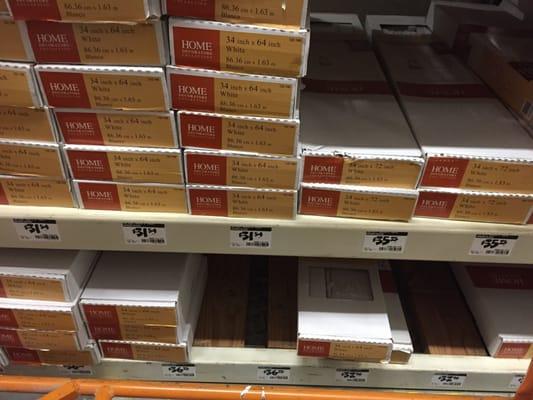 2" faux wood blinds, custom cut, are about $20 cheaper here than Lowe's