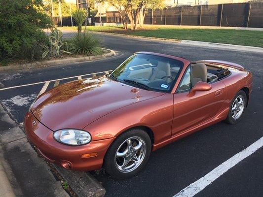 repainted 19 (!)  year old Miata.