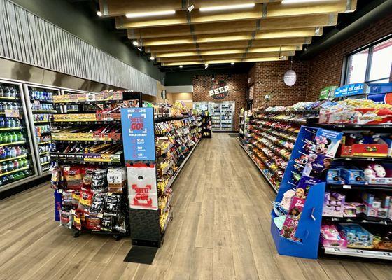 Interior of convenience store