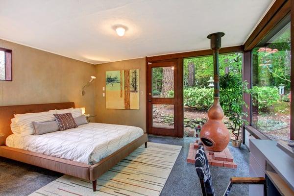 Master bedroom designed by James Chiarelli for his own residence in Maple Leaf.