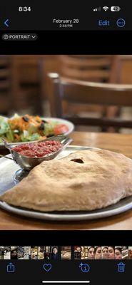 Calzone modified as a panzarotti