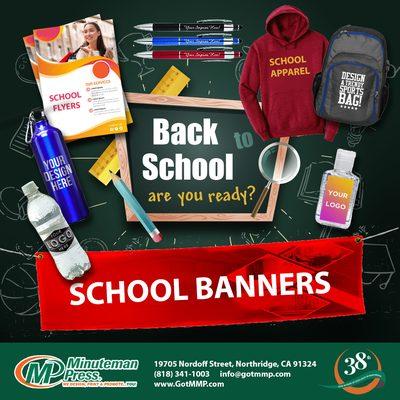 #Backtoschool#minumanpressnorthridge#Newschoolyear#Banners#schoolsupplies#flyers#schoolapparel