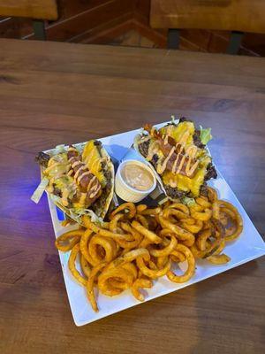 Saturday special, smash burger tacos!