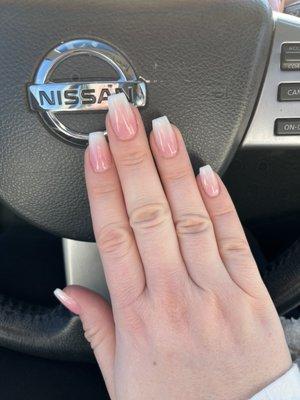 Ombré dip nails