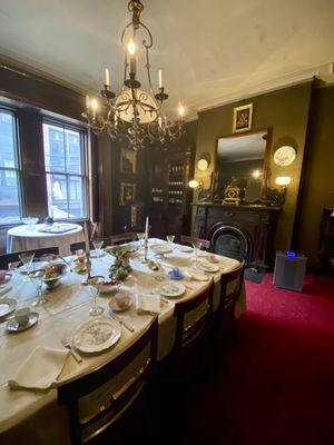 The Dining Room at the Gibson House Museum