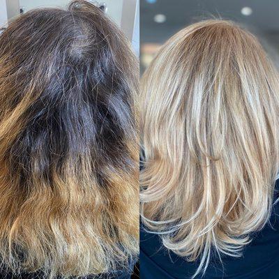 Roots touch up with highlights