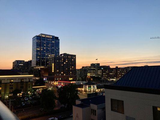 Sunset from our room on the 8th floor.