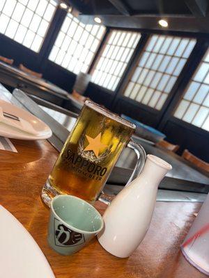 I can always count on a cold beer and a Hot Sake here !