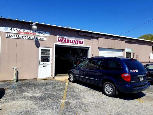 We had the headliner replaced in our 2004 Chrysler Town & Country. Andy is reasonably priced, has great service, and a quality job was done!