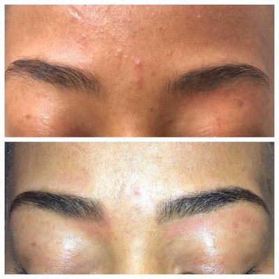 Brow wax and tint