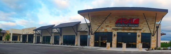 Kyle building front. The clinic is located near the Plum Creek Golf Course.