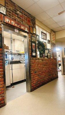 Kitchen area. Nice wall and decor