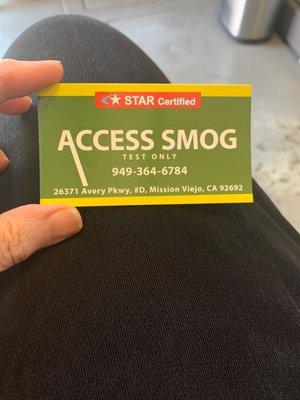 Info on excellent smog STAR check station.