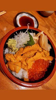 Uni, Ikura over mushy rice