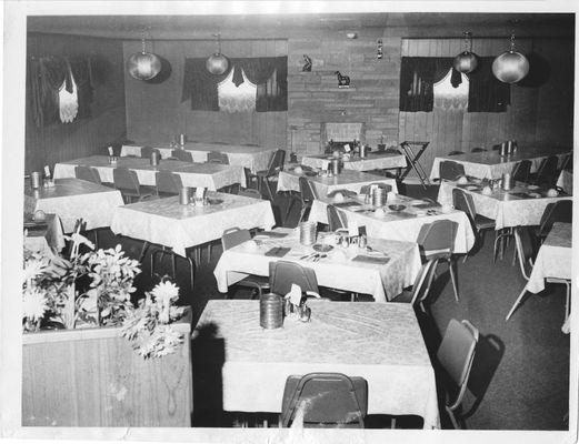 Krabbe's dinint room as it was in the 1950's