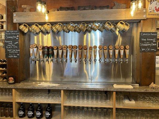 Taps and other drink options on the sides