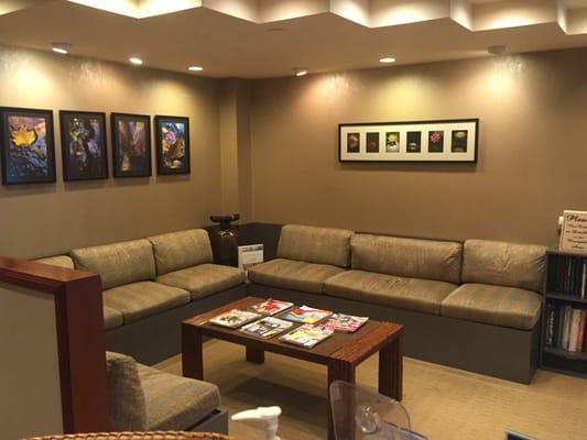 Our waiting room is very comfortable and clean. We want to make sure you have a wonderful experience through your whole visit!