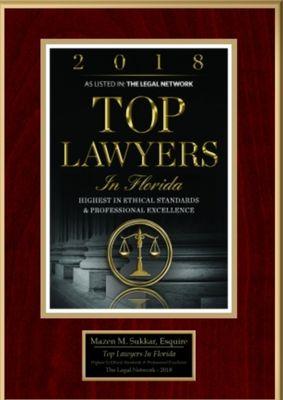 TOP LAWYERS IN FLORIDA 2018 AS LISTED IN THE LEGAL NETWORK.