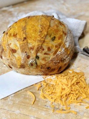 Cheddar and basil southern sourdough.