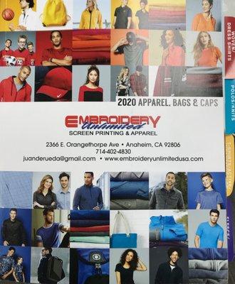 Come-in for a free catalog. We offer everything from dress shirts, polos, T-shirts, active wear, fleece, various bags, blankets, and more.