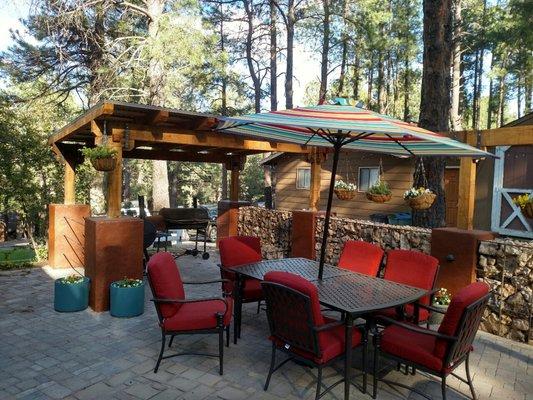 Gabion Walls with a Pergola