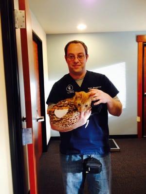 Matt holding my cat