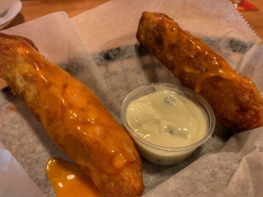 Buffalo Chicken cheesesteak egg rolls