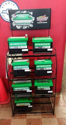 Interstate Batteries are sold here! Avaialable for all makes and models