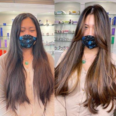 Balayage highlights Lincoln top