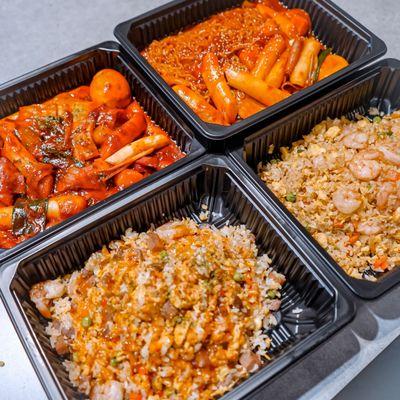 Fried rice, tteokbokki