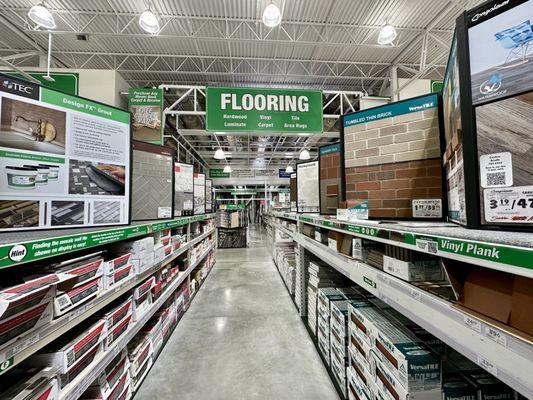 Shelves of flooring